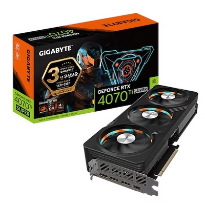  GIGABYTE 지포스 RTX 4070 Ti SUPER Gaming OC D6X 16GB 제이씨현, GV-N407TSGAMING OC-16GD 