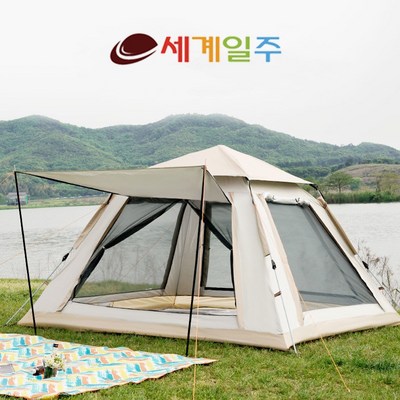세계일주 팝업 원터치 텐트 3-4인용 5-8인용