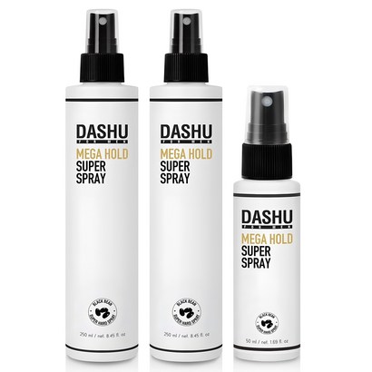다슈 포 맨 프리미엄 메가 홀드 슈퍼 헤어스프레이 2p + 50ml 세트, 1세트