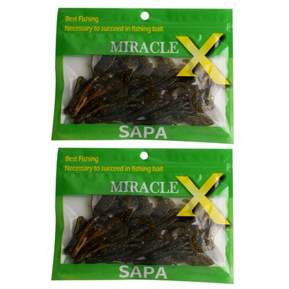 싸파 Miracle X 셀레멘더 4인치 루어웜 F-2, 2개입