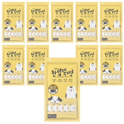 한입뚝딱 짜먹는 강아지 간식 닭고기와 황태, 닭고기 + 황태 혼합맛, 10개입