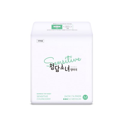 청담소녀 센서티브 중형 생리대 날개형