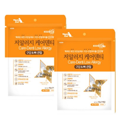우리주 저알러지 케어덴티 덴탈껌 구강 & 뼈 관절