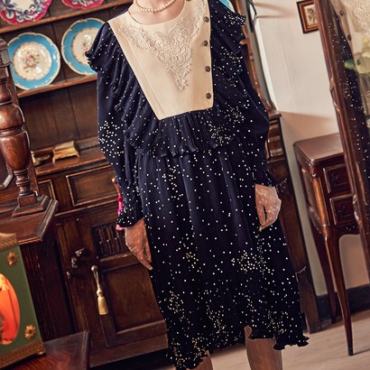 바이탈사인 Lace Poka Dot Dress 리뷰후기