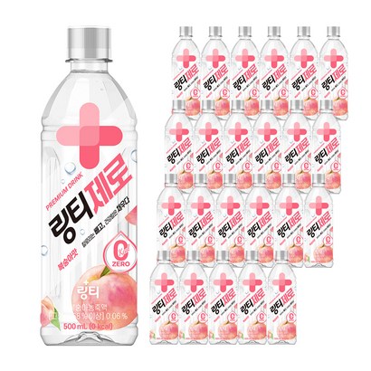 링티제로 복숭아맛, 24개, 500ml