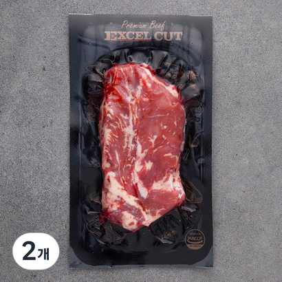 EXCELCUT 미국산 채끝 스테이크 컷 (냉장), 300g, 2개