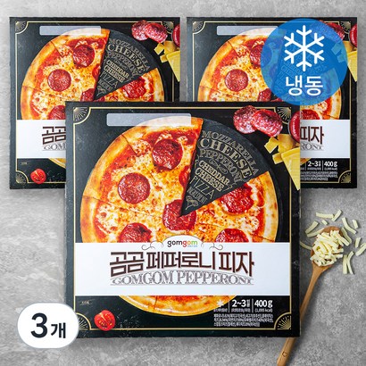곰곰 페퍼로니 피자 (냉동), 400g, 3개