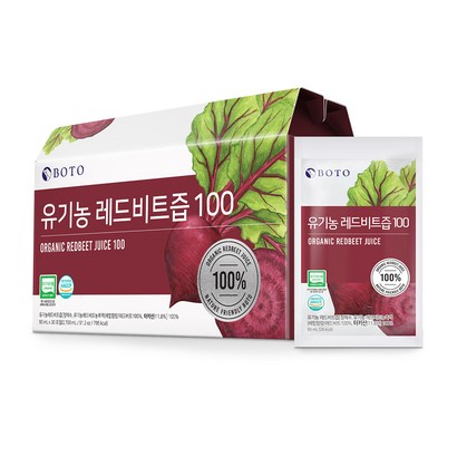 보뚜 유기농 레드비트즙 100, 90ml, 30개