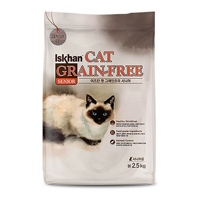 이즈칸캣 시니어용 그레인프리 고양이 건식사료, 닭, 2.5kg, 1개