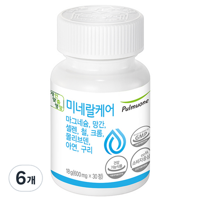 풀무원건강생활 미네랄케어, 30정, 6개