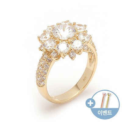 [비앤비골드]18K 유니크 플라워 여성 반지 NAR8142