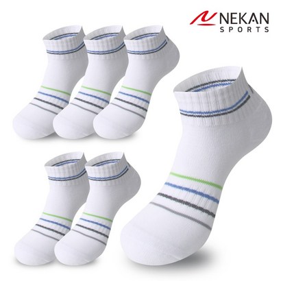 NEKAN 남성용 ATB 등산 스포츠 도톰바닥 보강 쿠션 파일 컬러실선 단목 양말 6족