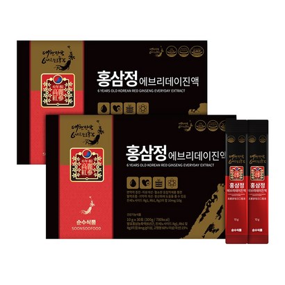 순수식품 6년근 발효 홍삼 진액 스틱   쇼핑백 리뷰후기