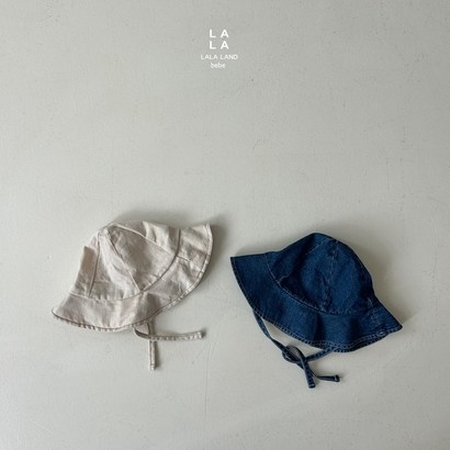 (베베)라라랜드 데님 벙거지 6개월아기 돌아기 간절기모자 끈모자 유아동 여아 남아