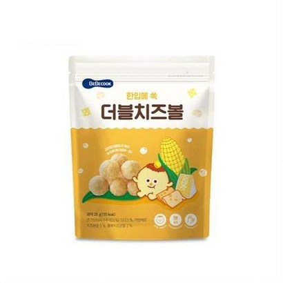 킴스클럽 베베쿡 한입에 쏙 더블치즈볼 25g, 1개