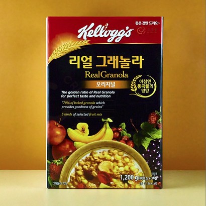 [크루몰] 켈로그 리얼그래놀라  3개입 크루몰 전용 사은품 증정 리뷰후기