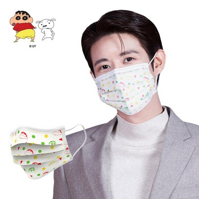 [숨그림X네고왕]짱구 파자마 덴탈 30매입 캐릭터 마스크 광희마스크 네고왕마스크