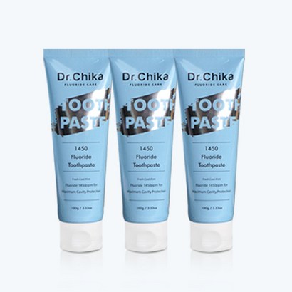 3 set 닥터치카 고불소 치약 치과의사가 만든 충치 예방 치아 탈회 부식 불소 1450