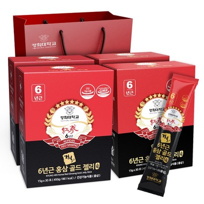 경희대학교 경희 6년근 홍삼 골드 젤리스틱, 4개
