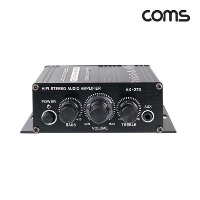 Coms Hi-Fi 오디오 앰프 20Wx2 사운드/JA142/AUX 입력 지원/Amplifier/2채널 오디오 출력/간편 다이얼 조절, 선택없음, 본상품선택, 1개