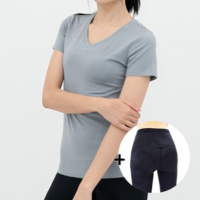 [기획세트_반팔티셔츠레깅스] 브이넥 리뷰후기
