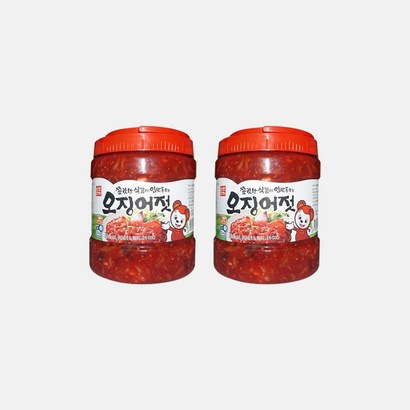 오징어젓갈 밥반찬 업소용음식 반찬단지 2kg X 2개