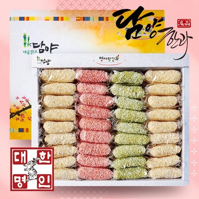 담양한과 꽃창포 삼색유과 선물세트, 560g, 1세트