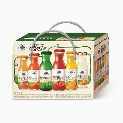 자연은 가야농장 180ml 12입 x 4세트 병 음료 골라담기, 48개