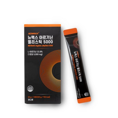 뉴맥스 아르기닌 젤리스틱 5000 1박스 15포, 22g, 3박스