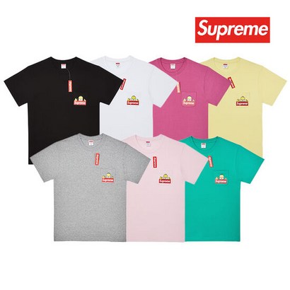 슈프림 정품 로고 프린팅 SXXL 반팔티 심슨주머니 SUPREME 리뷰후기