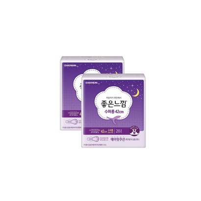 [좋은느낌] 수퍼롱  오버나이트 날개형 생리대 20개입