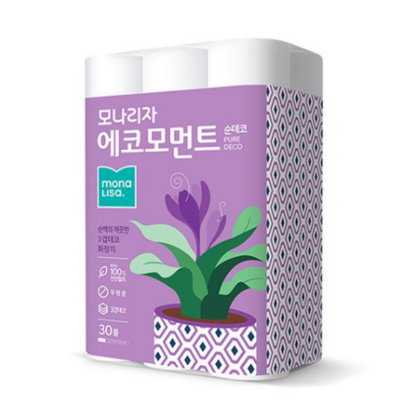 모나리자 천연펄프 3겹 에코모먼트 순데코 화장지