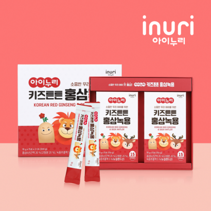[아이누리] 키즈튼튼 홍삼녹용 함유 프리미엄 스틱형