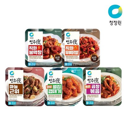 안주야 포차안주 160g(냉동) 4개 골라담기, 안주야 마늘근위160g*3_(증정)매운곱창볶음 160g, 160g