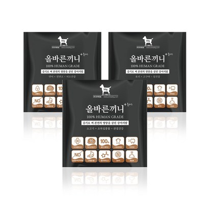[체험킷 900원 이벤트] 올바른끼니 플러스 맛보기 특식 3종 - 소고기 초록입홍합 연어 칠면조 오리 고구마