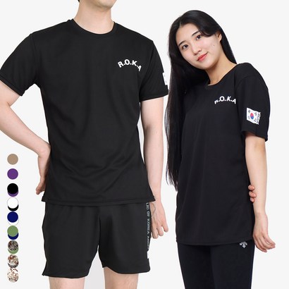 꾸나와곰신 ROKA 코리아아미 로카티 반팔 기능성 쿨티 군인티셔츠