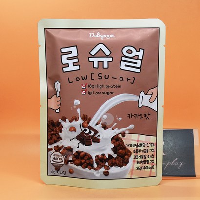 저당 고단백 델리스푼 로슈얼 시리얼 카카오맛 35g, 1개