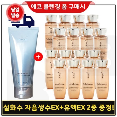 에코브런치 브라이트네스 클렌징폼 구매 / 샘플 자음생수EX유액EX2종 각 x8개