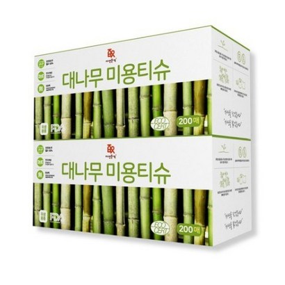 자연본색 대나무 미용티슈 2겹 200매
