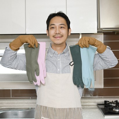[깔끄미네] 주방용 다용도 라텍스 컬러 고무장갑 5개입 라텍스 글러브 주방용품 소형 중형 대형 설거지 장갑 식약처고무라텍스장갑
