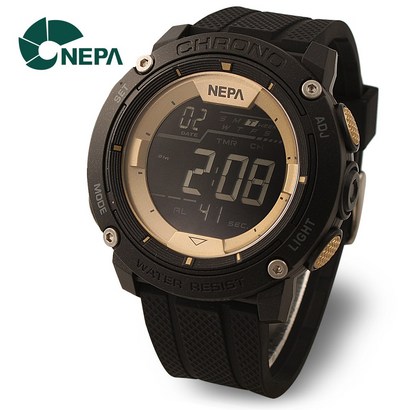 [NEPA] 네파 흑금 방수 전자 스포츠 남자 남성 군인시계 N352-BLACK 리뷰후기