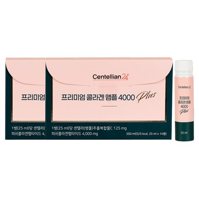 동국제약 센텔리안24 프리미엄 콜라겐 앰플 4000 플러스 14병 x 2박스, 25ml, 28개