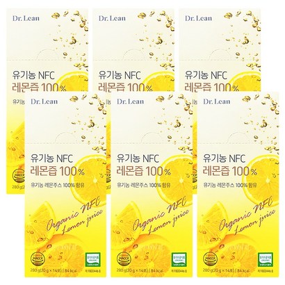 닥터린 유기농 NFC 레몬즙 100, 280g, 7개