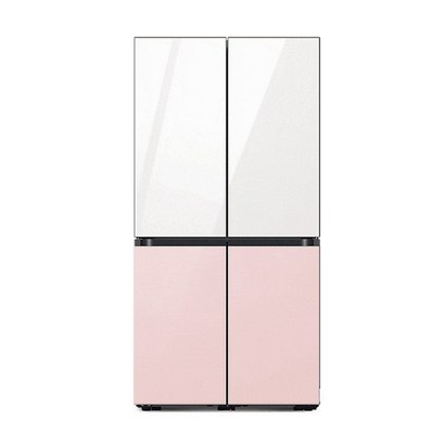 삼성 비스포크 냉장고 4도어 키친핏  글램화이트글램핑크 RF60B91C355