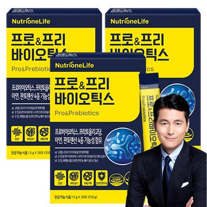뉴트리원 프로 & 프리바이오틱스 유산균배양건조물 4중기능성 포스트바이오틱스 프락토올리고당 아연 판토텐산 장건강 배변활동