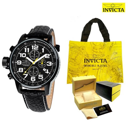 INVICTA 한국공식수입원 정품 인빅타 I-FORCE EFTY 남성용 크로노그래프 가죽 손목시계 3332