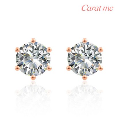 [RA/엑설런트] 6 SIZE 14k 캐럿미 파인주얼리 모이사나이트 랩 다이아 베이직 귀걸이