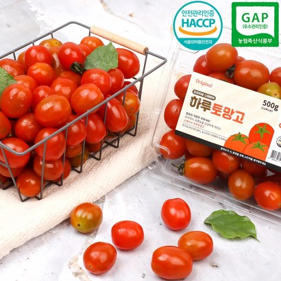 [HACCA인증] 정품 스테비아 방울토마토/완숙토마토 당일수확발송