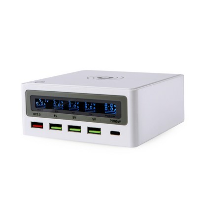 파워윈 868 CD Disay 유무선 멀티충전기 Tota 130W S D 65W 충전상태실시간 CD 체크