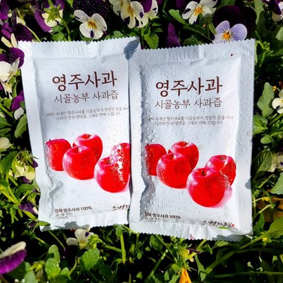 산골농원 소백산 친환경 영주 사과즙 리뷰후기